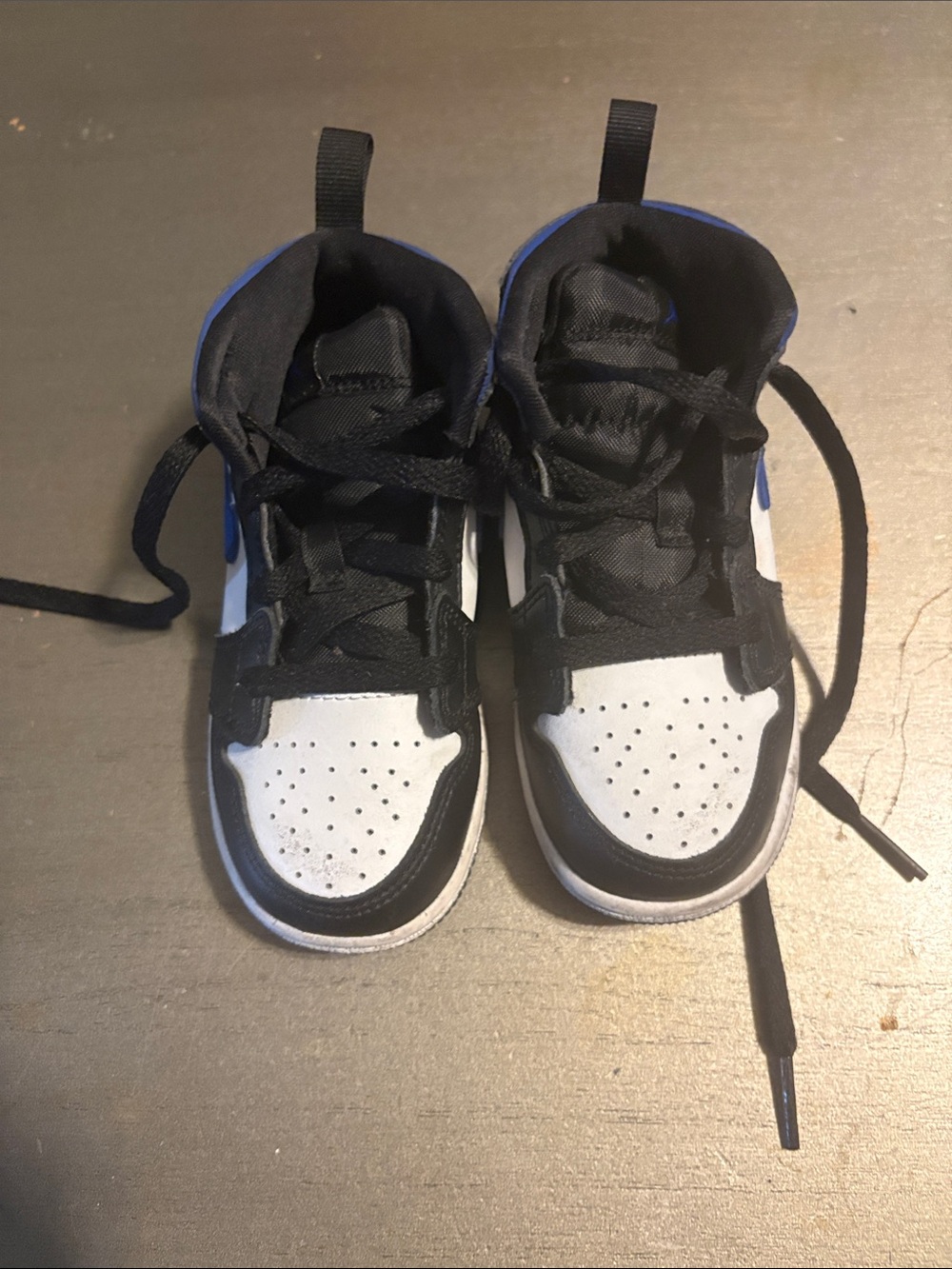 Nike Kids Black, White & Blue High-Top Sneakers